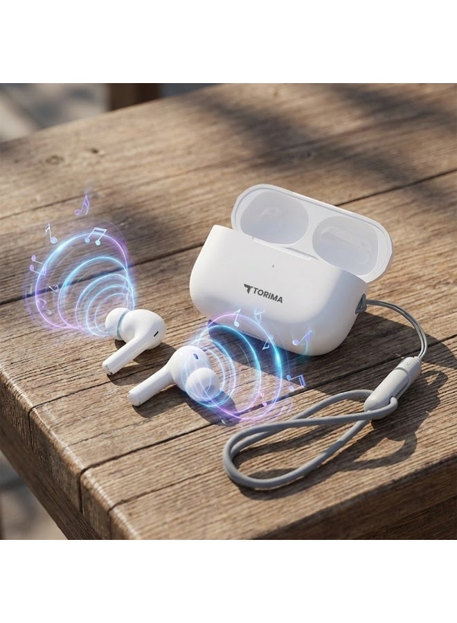 Torima سماعة أذن لاسلكية بيضاء TORİMA G01 - Image 2